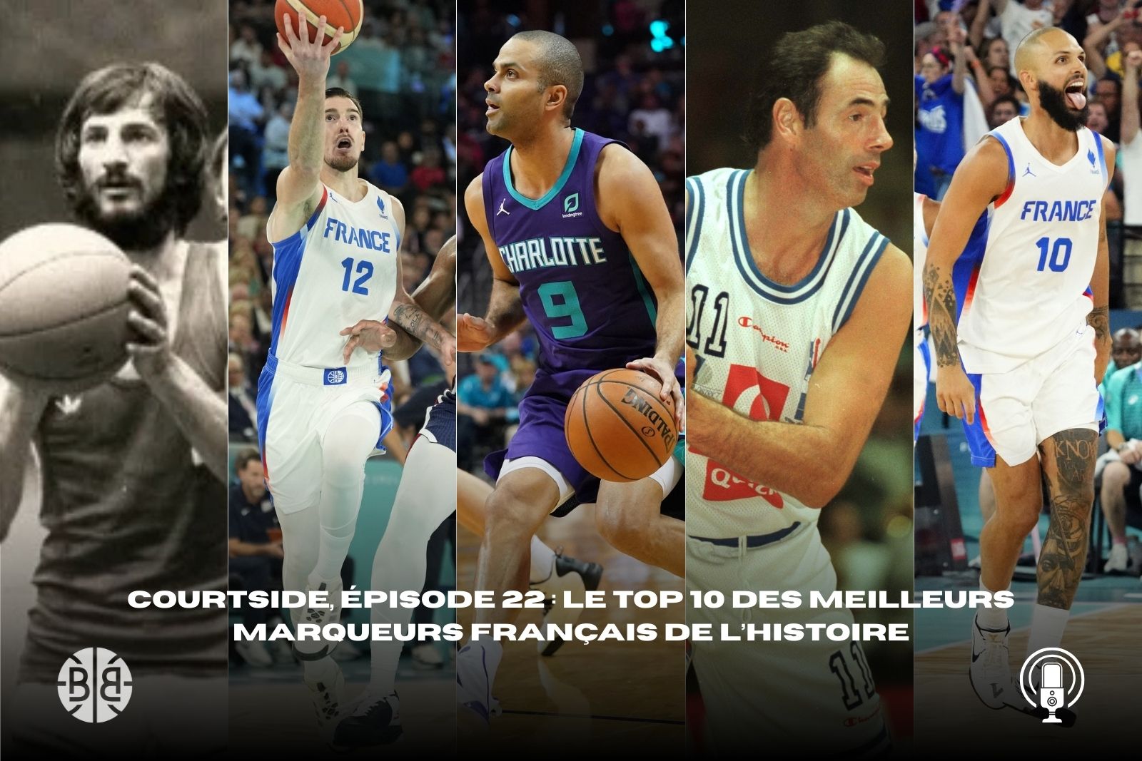 Alain Gilles, Nando De Colo, Tony Parker, Hervé Dubuisson et Evan Fournier font partie des meilleurs marqueurs de l'histoire du basketball français