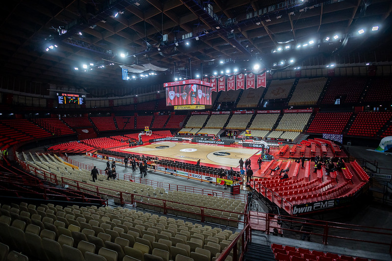 Le stade de la Paix et de l'Amitié, la salle de l'Olympiakos